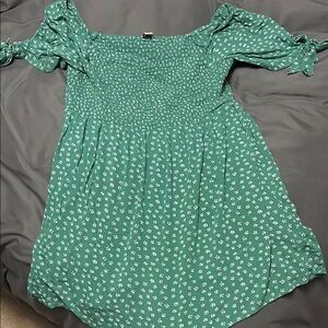 American Eagle Outfitters Green Floral Dress